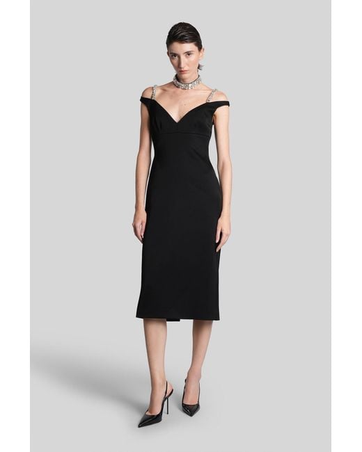 David Koma Black Long Dress