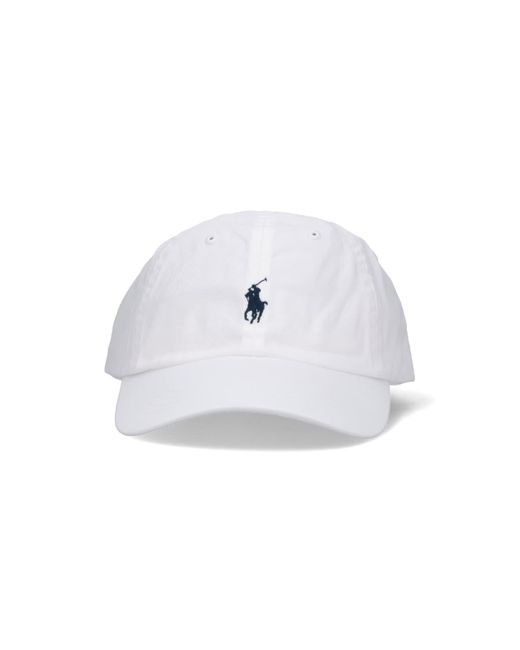 Polo Ralph Lauren White Logo Baseball Hat for men