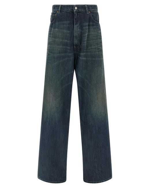 MM6 by Maison Margiela Blue Numeric Signature Mm6 Jeans Cotton for men