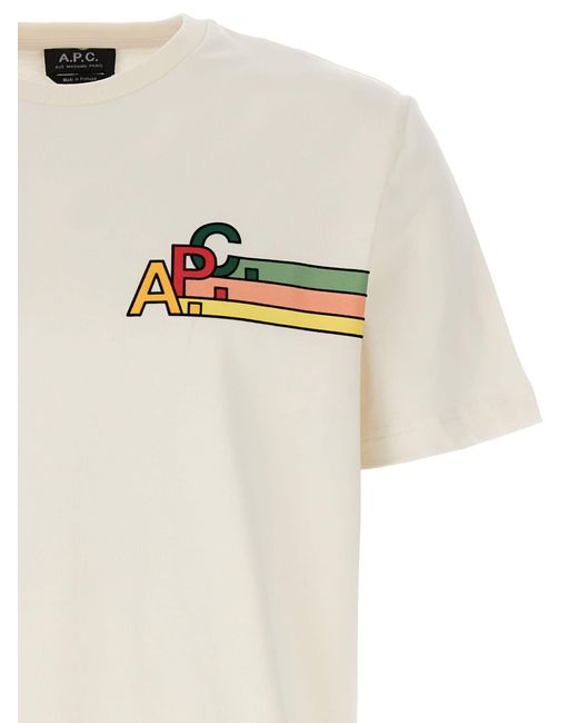 A.P.C. White 'Isaac' T-Shirt for men