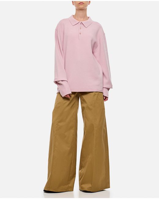 Extreme Cashmere Pink Marylebone Cashmere Polo Shirt