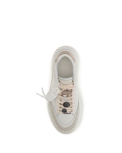 Chloé White Nama Platform Sneakers