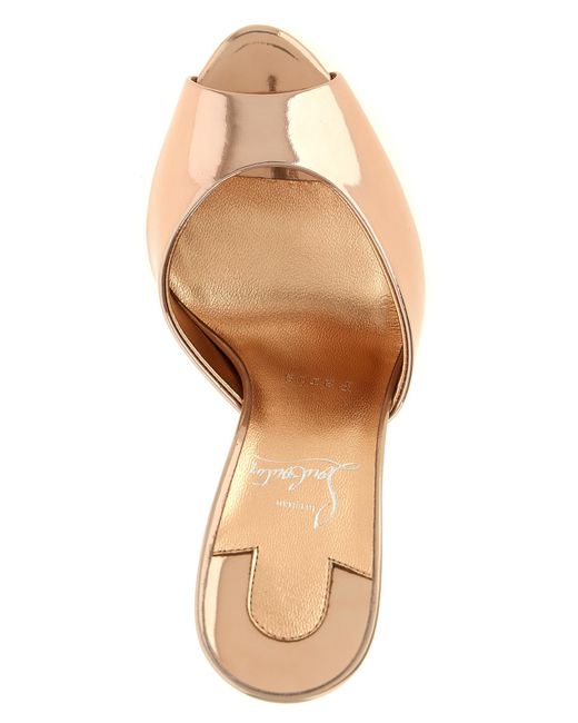 Christian Louboutin Natural Calfskin Stiletto Heel Sandals