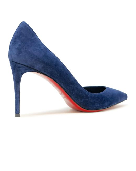 Christian Louboutin Blue Suede Iriza 85 Pumps