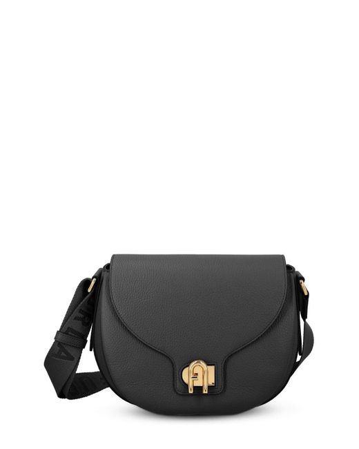 ショルダーバッグ・ポシェット Furla Structured Shoulder Bag With Foldover Top Furla Logo Plaque Foldover-Top Shoulder Bag in Black | Lyst