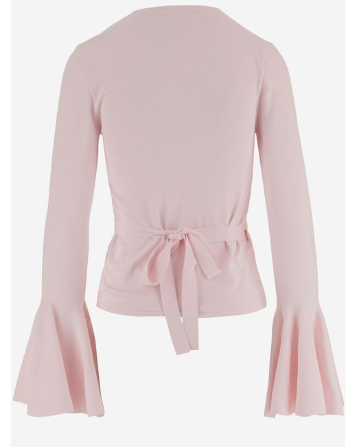 Jacquemus Pink Long-Sleeved Sweater Paysan Viscose