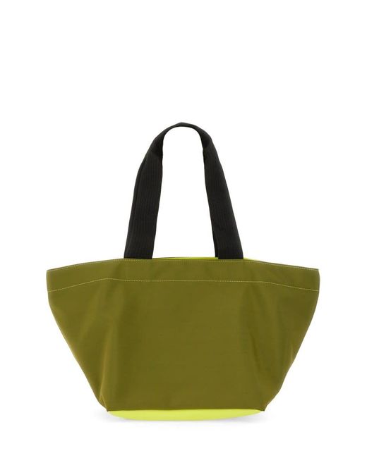 Herve Chapelier Green Medium Shopping Bag