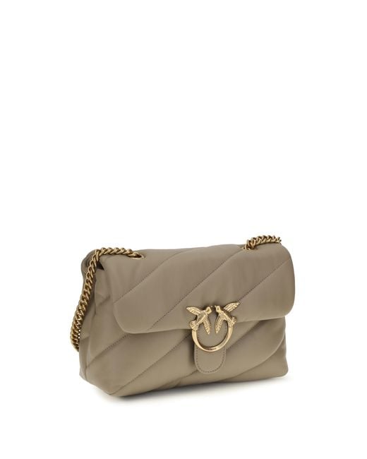 Pinko Natural Leather Shoulder Bag Love Classic Calf