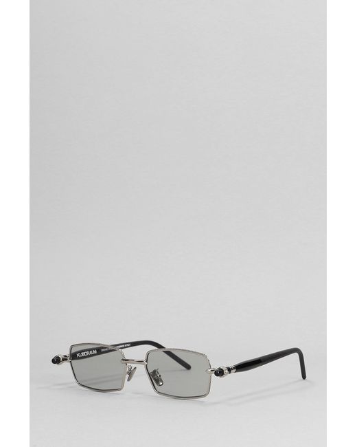 Kuboraum Gray P73 Sunglasses In Silver Metal Alloy
