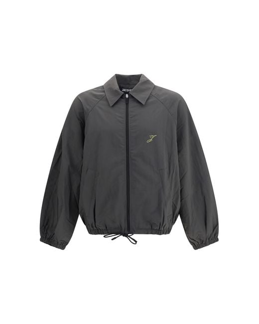 Jacquemus Gray Embroidered Jacket Polyamide; Polyurethane for men