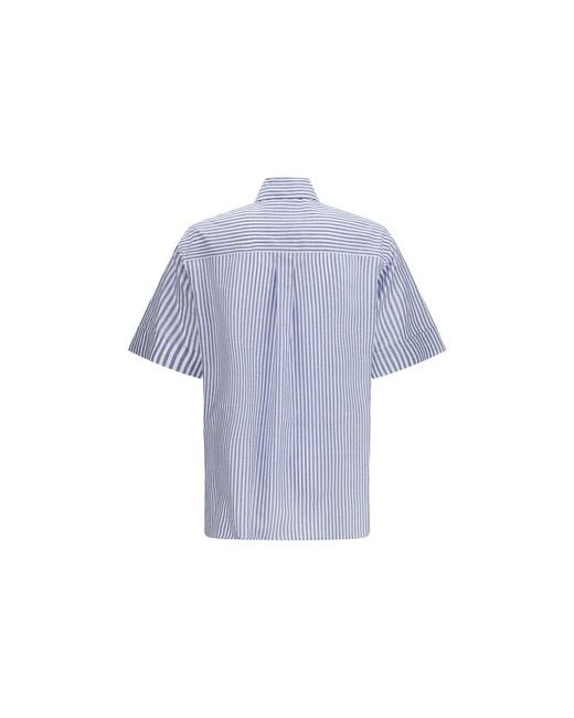 Valentino Garavani Blue Multicolor Cotton Pattern Shirt for men