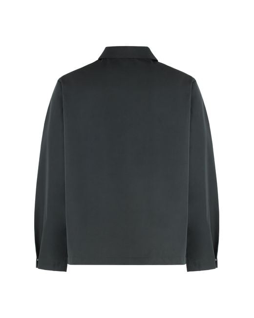 A.P.C. Black Regis Cotton-Blend Overshirt Shell: Polyester Shirt for men