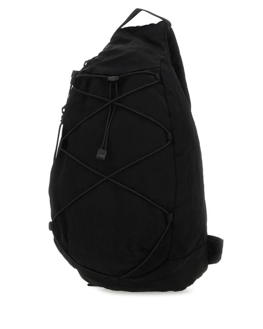 C P Company Black Nylon Nylon B Crossbody Bag for men
