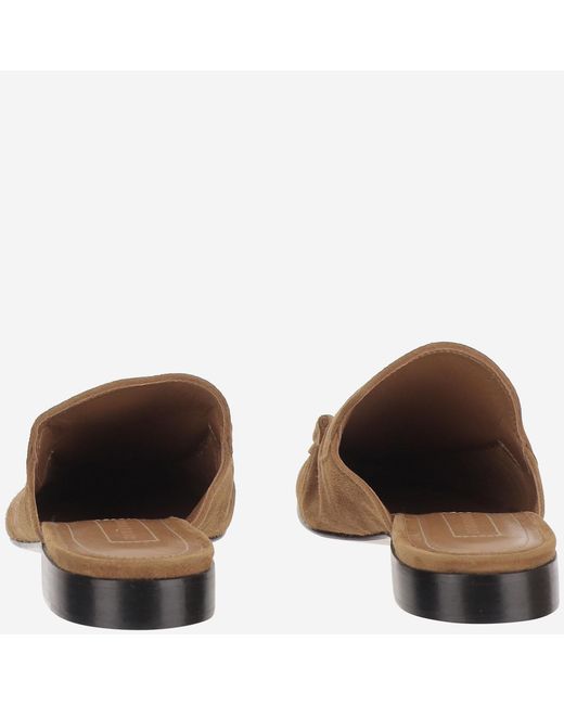 ARMARIUM Brown Suede Mules Leather