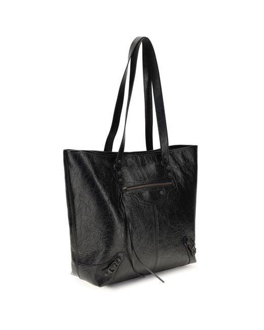 Balenciaga Black Tote Bag Le City Lambskin Leather Shoulder for men