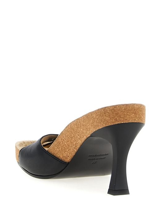 Balenciaga Metallic X Scholl Sandals Calfskin Leather (Bos Taurus)