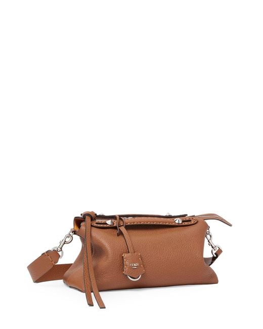 Fendi White Tan By The Way Selleria Medium Reversible Handbag