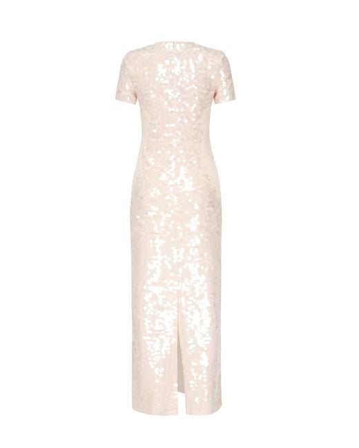 Sportmax White Long Dress With Sequins