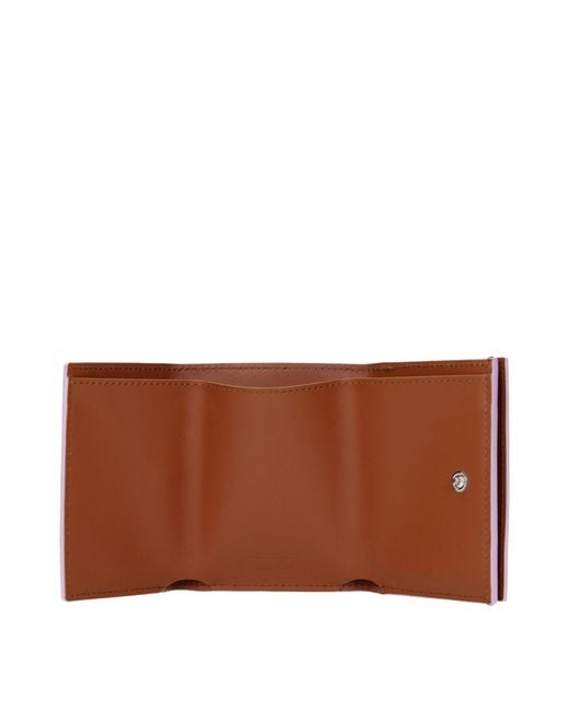 Jil Sander Purple Leather Wallet