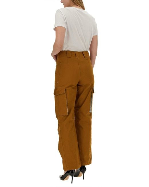 Rabanne Brown Cotton Pants Trousers