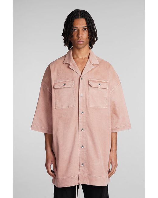 Rick Owens Pink Magnum Tommy Shirt Shirt for men