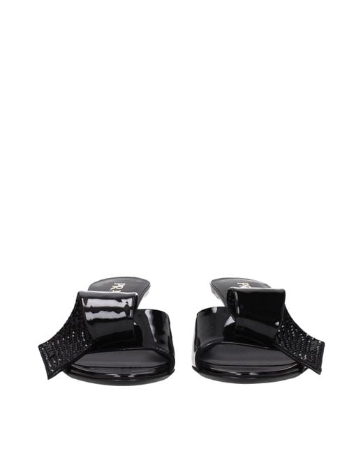 Prada Black Leather Sandals
