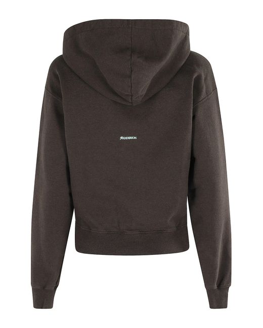 J.W. Anderson Black Cropped Melange Hoodie