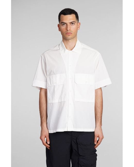 C P Company Shirt In White Cotton for men