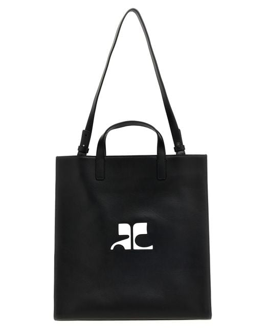 Courreges Black 'Heritage' Shopping Bag