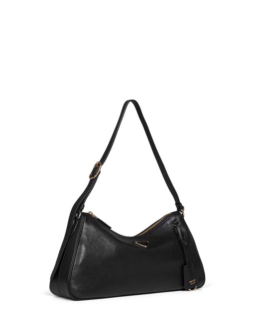 Prada Black Shoulder Bag Aimée Lambskin Handbags