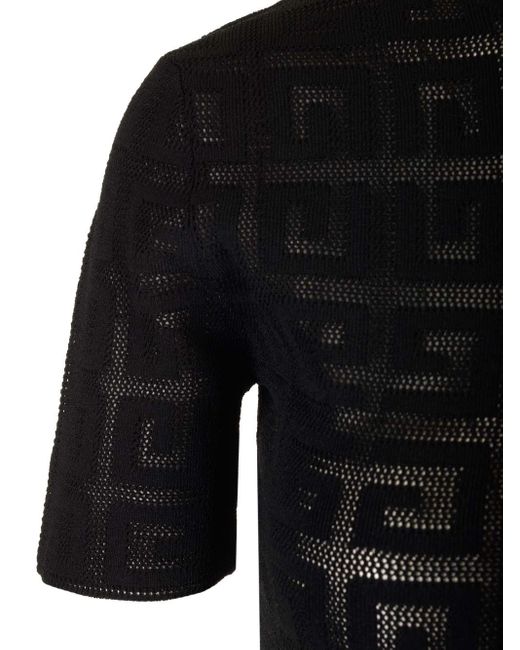 Givenchy Black Textured Lace Top