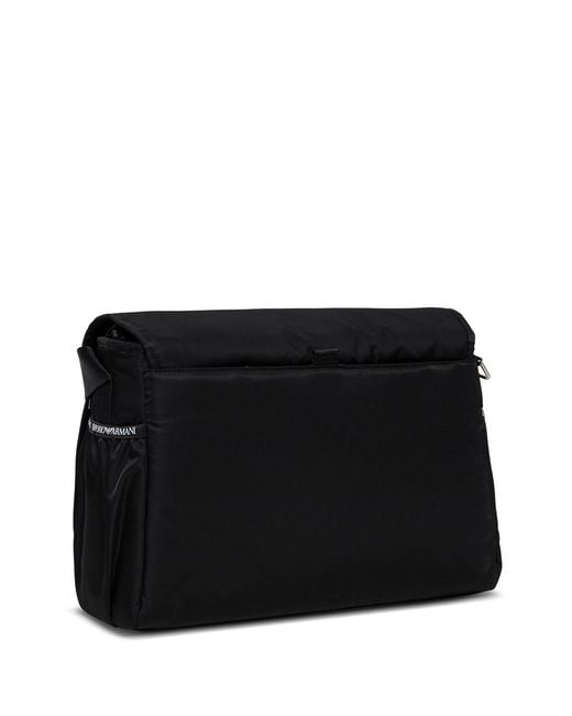 Emporio Armani Black Crossbody Bag Mummy Nylon Shoulder for men