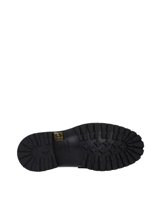 Off-White c/o Virgil Abloh Black Leather Slip-On Loafers for men