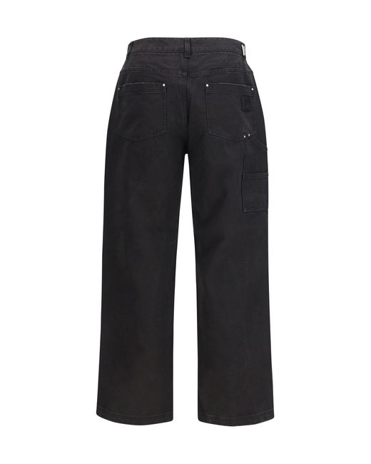 Represent Black Worker Pants Cotton for men
