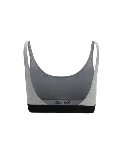 Tom Ford Gray Sports Bra Modal; Elastane Underwear