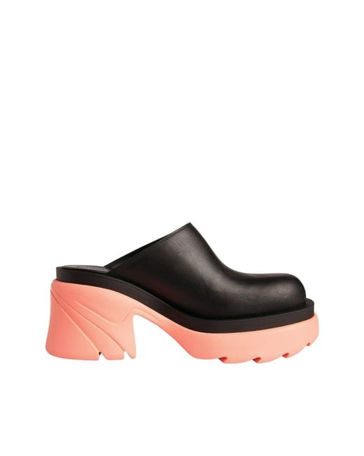Bottega Veneta Black Flash Platform Mules