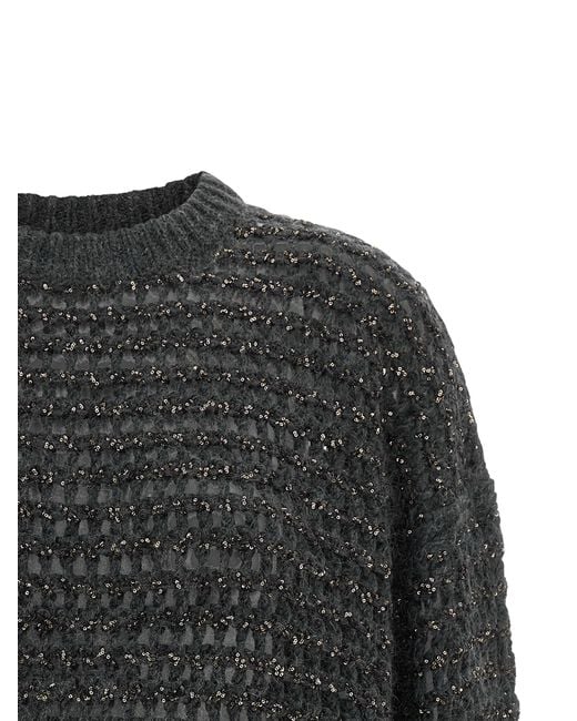 Brunello Cucinelli Gray Elastane Cardigan Clothing