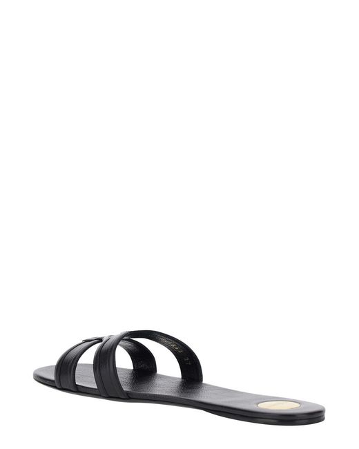 Saint Laurent White Sandals Mabrouka Leather Calf