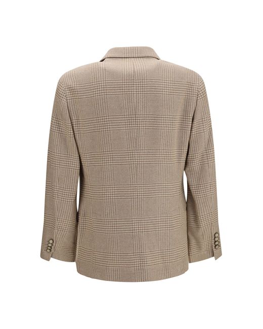 Brunello Cucinelli White Blazer Cotton Jacket for men
