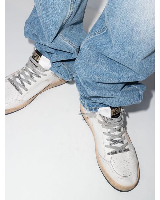 Golden Goose Deluxe Brand Blue Sneakers Calf Leather