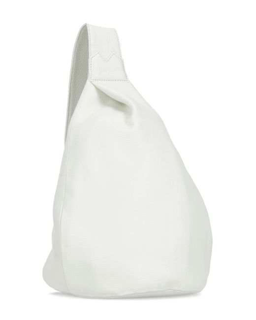 Discord Yohji Yamamoto White Leather Shoulder Bag