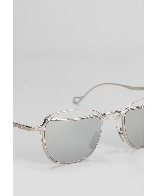 Kuboraum Gray H71 Sunglasses In Silver Metal Alloy
