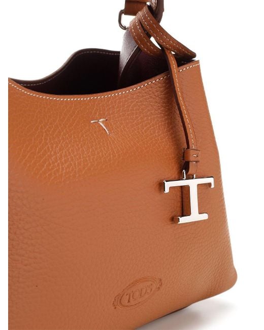 Tod's Brown T Timeless Micro Handbag