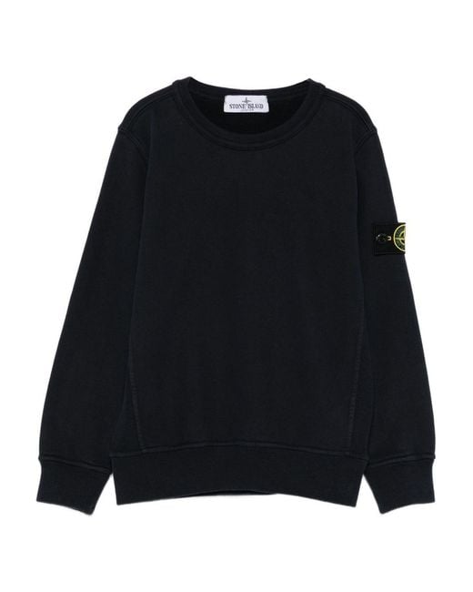 Stone Island Black Sweatshirt Junior Cotton Hoods & Sweatshirts for men