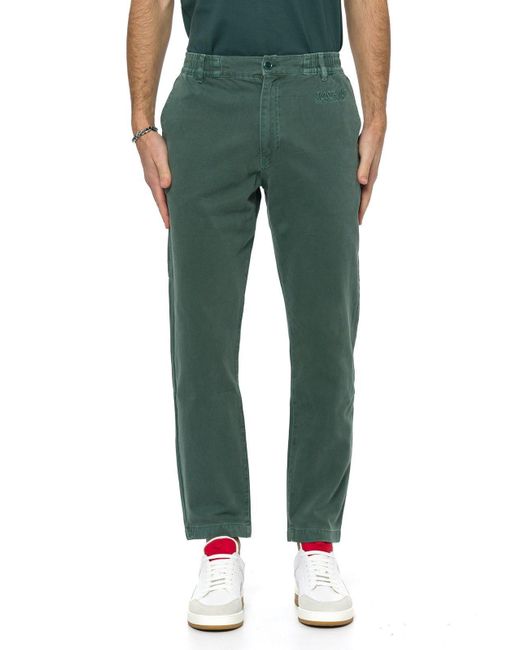 Moschino Green Log Embroidered Tapered Slim-Fit Jeans for men