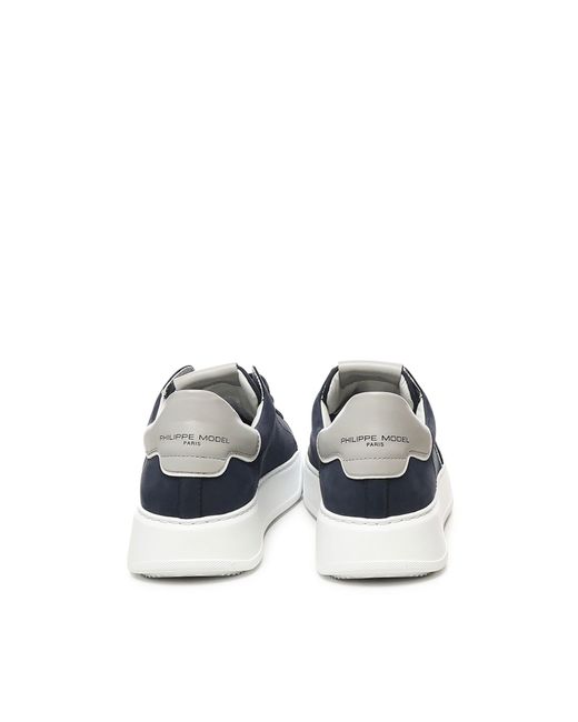 Philippe Model Blue Temple Low Sneakers for men