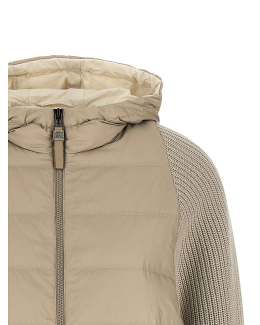Brunello Cucinelli Natural Polyester Full-Length Jacket Clothing