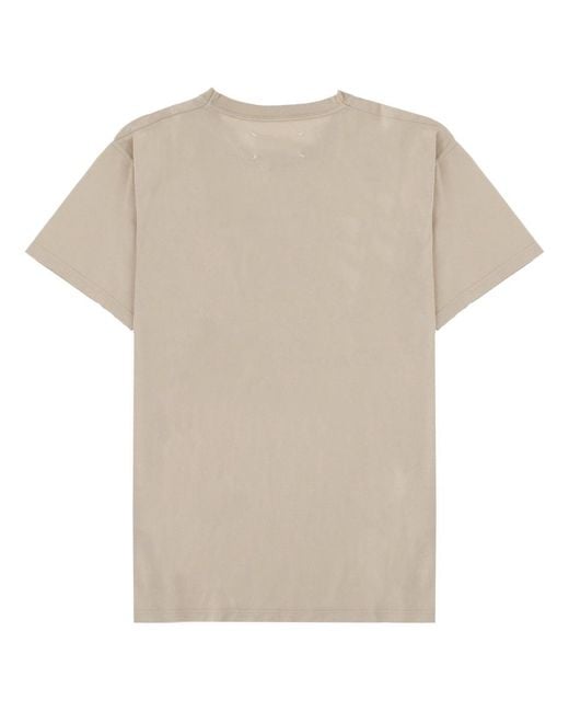 Maison Margiela White T-Shirt With Print Cotton T-Shirts