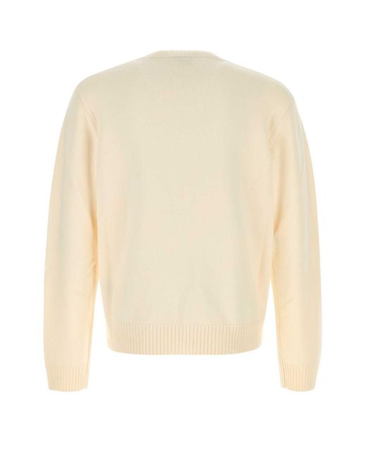Casablanca White Ivory Wool Sweater for men