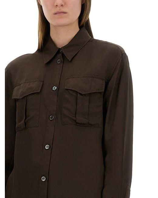 Aspesi Black Relaxed Fit Shirt Viscose